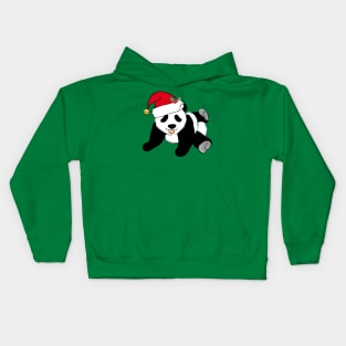 Cute Christmas Panda Bear Santa Kids Hoodie